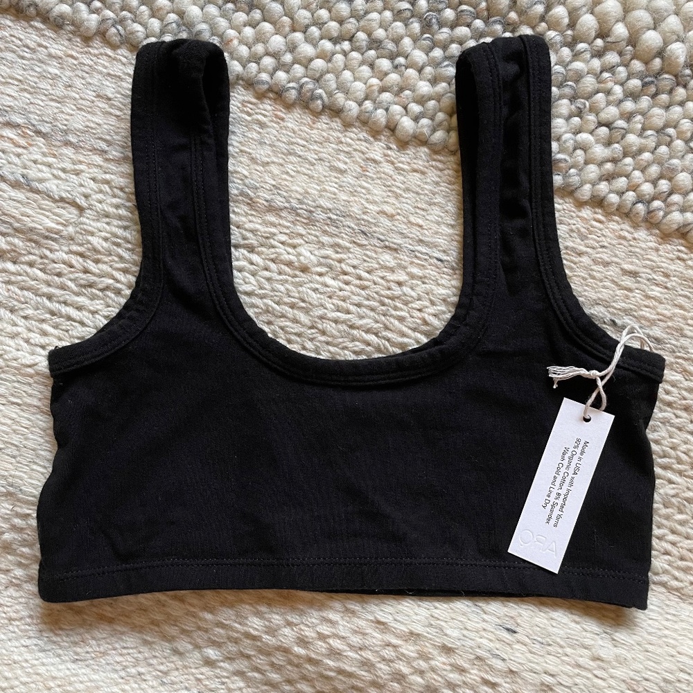 Shop Arq Wide Strap Bra Black